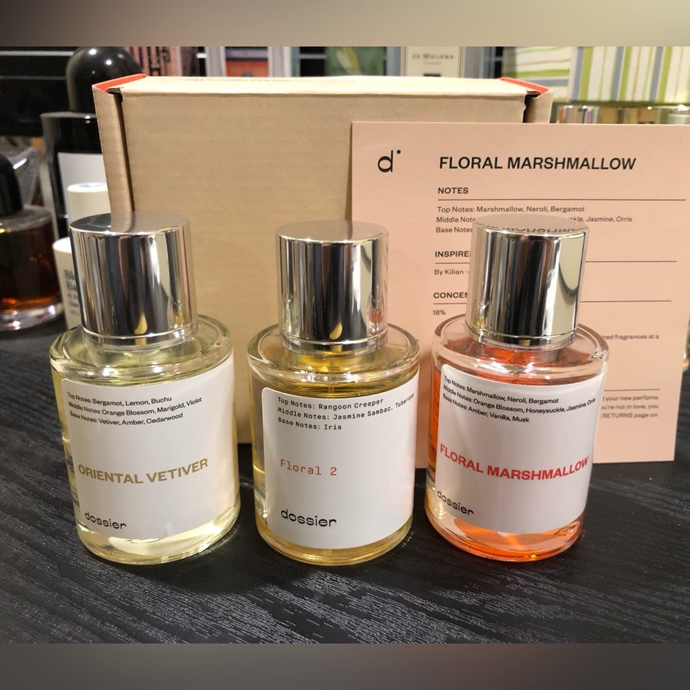 3x Dossier’s Floral Marshmallow, Oriental Vetiver and Floral 2